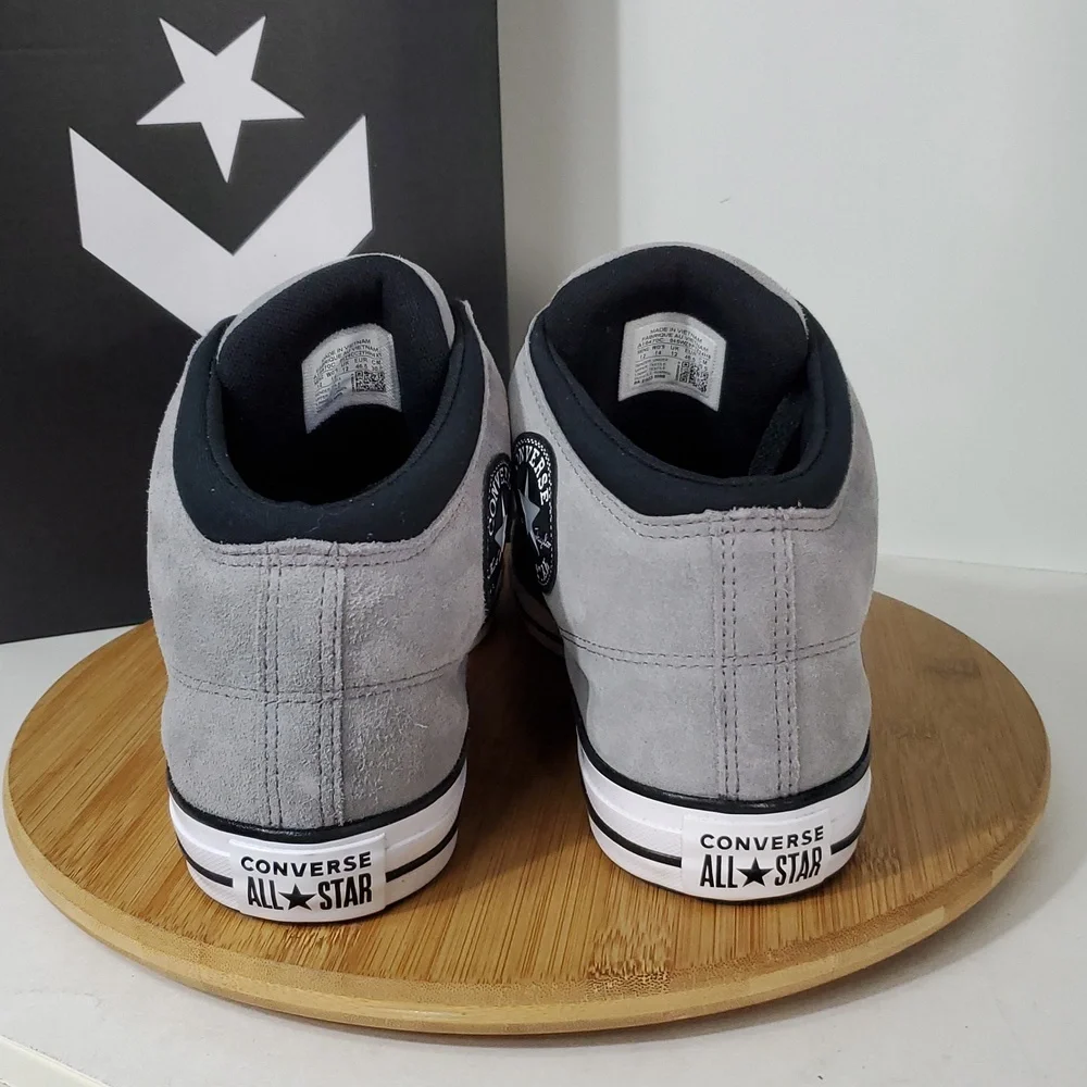 Converse All Star CTAS High Street Mid Unisex Sneakers Black Grey M12/ W14 - Picture 6 of 10